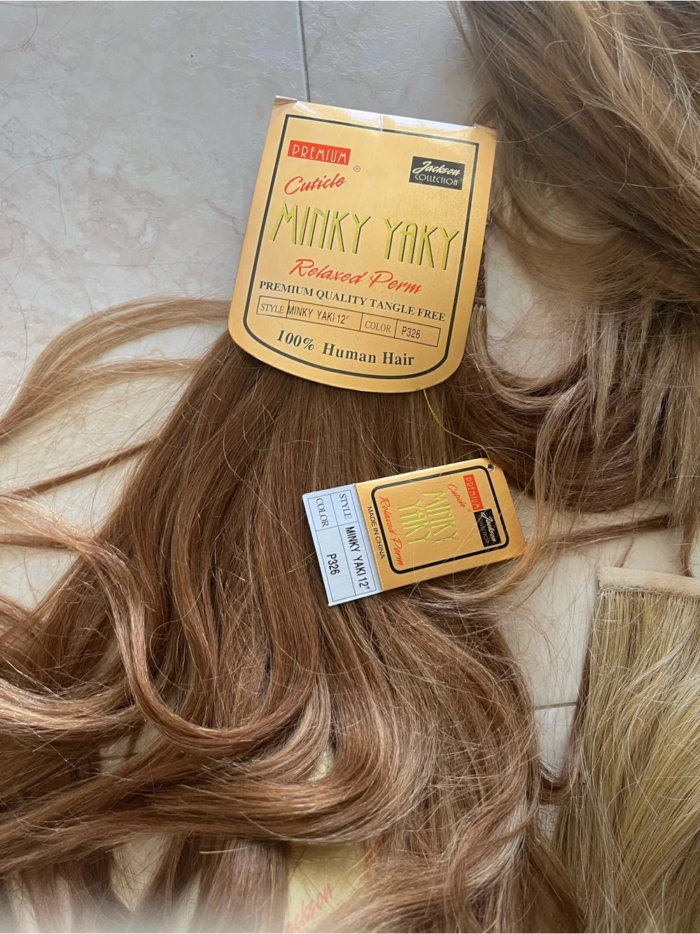 Source Unknown Mixed Blonde and Light Brown Human Hair Extensions